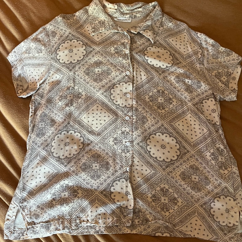 12th tribe Short Sleeve Button-Up Shirt